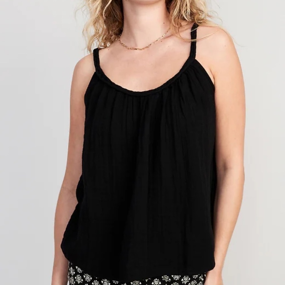 NWT Old Navy Women's Black Braided Strap Cami Top